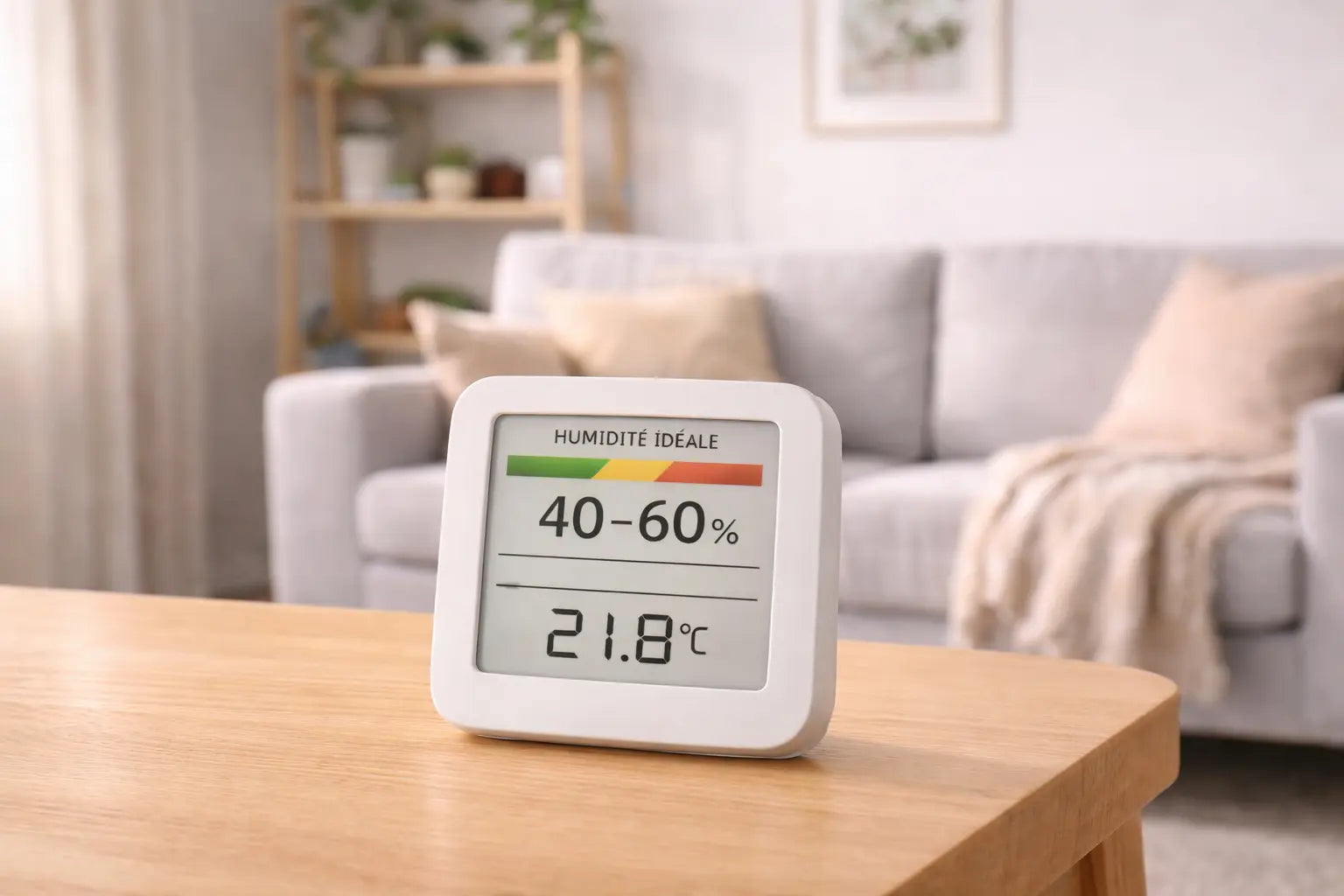Humidité idéale dans une maison mesurée avec un hygromètre pour une bonne qualité de l’air intérieur
